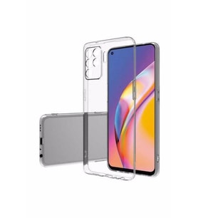 Oppo A74 ile Uyumlu Kamera Korumalı Şeffaf Tıpalı Silikon Kılıf