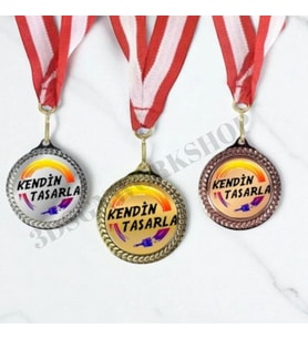 Kişiselleştirilebilir Klasik Madalya 3'lü Set (Hediye Kutulu, Not Yazılabilir)