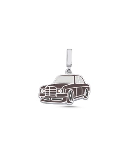 Mineli Kahverengi  Mercedes Kolye Ucu UC62 (Gümüş)