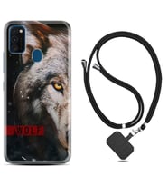 Samsung M21 M22 M23 M30 M31S M32 Kılıf Boyun Askılı Silikon Wolf Eyes 1758