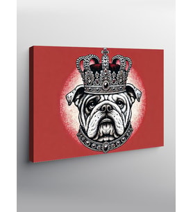 Kanvas Tablo Kraliyet Bulldog Portresi