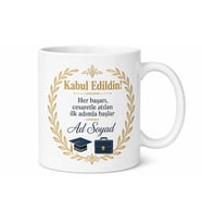Yeni Mezuna İlk İş Teklifi Kutlama Kupası Kabul Edildin Hediye Bardak