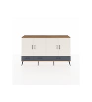 Arges Konsol 6 Raflı 3 Çekmeceli 4 Kapaklı 176x30x99 Çam-Aytaşı/Antrasit