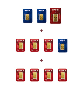 Nadir Gold 24 Ayar 19,5 Gram Altın (1 Ad 5 Gram Altın + 3 Ad 2,5 Gram Altın + 7 Ad 1 Gram Altın )