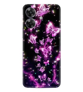 Note 60 Kılıf Boutique Baskılı Resimli Pembe Neon Kelebekler Pcode -100