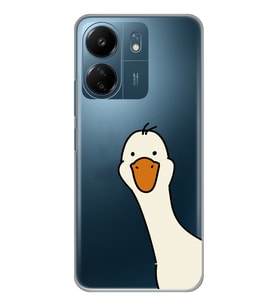 Xiaomi Redmi 13C Uyumlu Sevimli Ördek Desenli Şeffaf Telefon Kılıfı