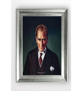 Gümüş Çerçeveli Atatürk Tablo cv778