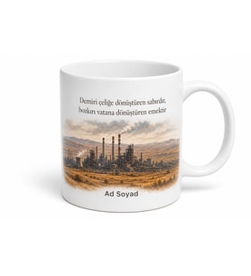 Kırıkkale Sanayi ve Bozkır Temalı Kupa Bardak Hediye Özel Tasarım