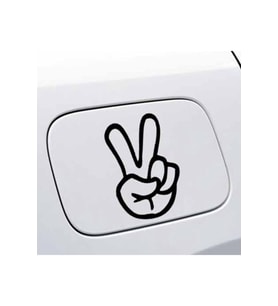 Basit Parmak Hareketi Tasarım Su Geçirmez Oto Sticker 10*15 Cm