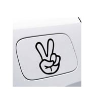 Basit Parmak Hareketi Tasarım Su Geçirmez Oto Sticker 10*15 Cm