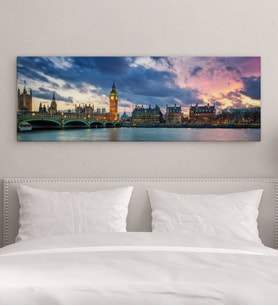 BK Gift Yatak Odası Konseptli Panorama Kanvas Tablo 100x35cm-1