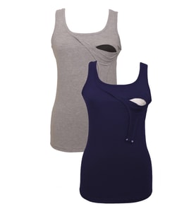LuvmaBelly MYRA1501_1504 Emzirme atlet seti (Lacivert-Gri)