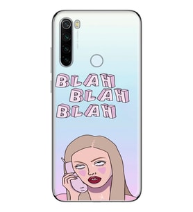 Redmi Note 8 Uyumlu Blah Blah Blah Mean Girls Desenli Şeffaf Telefon Kılıfı