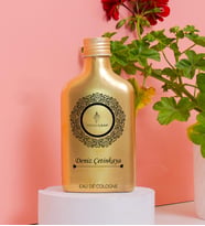 Kişiye Özel 200ML Gold Renkli Cam Şişe Freshleaf Limon Kolonyası