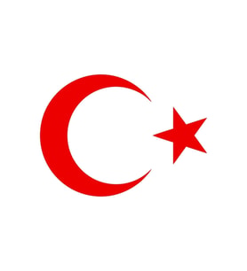Kırmızı Türk Bayrağı Oto Kaput-Far Sticker 30 Cm