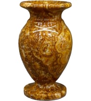 Doğal Taş Küp Vazo – 12 cm Dekoratif El Yapımı Ürün