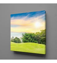 YEŞİLLİK AĞAÇLAR KANVAS TABLO 140x140cm