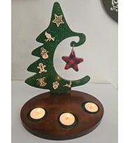 Yılbaşı Ağaçlı Tealight & Mumluk