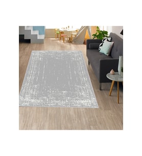 Rovigo Home Dijital Baskı Yıkanabilir Kaymaz Taban Salon Halısı RVG1613 160x230 cm (Gri)