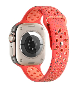 Apple Watch 40mm Uyumlu Kordon Silikon Esnek Yumuşak Delikli Spor KRD-02 Kayış