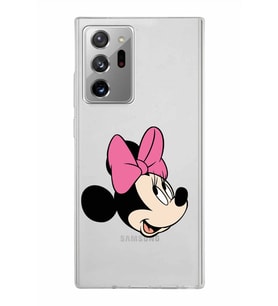 Samsung Galaxy Note 20 Ultra Kapak Minnie Mouse Tasarımlı Şeffaf Silikon Kılıf
