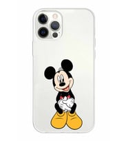 Apple iPhone 12 Pro Uyumlu Kapak Mickey Mouse Tasarımlı Şeffaf Silikon Kılıf