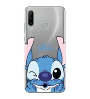 Huawei P30 Lite Uyumlu We Love Stitch Desenli Şeffaf Telefon Kılıfı