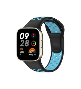 Uray store Xiaomi Redmi Watch 3 Spor Delikli Kordon - Siyah-Mavi