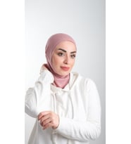 Gül Kurusu Pratik Hazır Geçmeli Tesettür Bone Sandy Kumaş Spor Hijab 2113_18