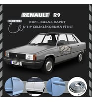 Renault R9 Oto Araç Kapı Koruma Fitili 5metre Parlak Gri Renk