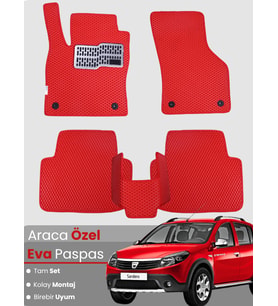 DACİA SANDERO (2012-2020) Uyumlu EVA Paspas Tam Set–Araca Özel,Su Geçirmez,Hızlı ve Kolay Montaj