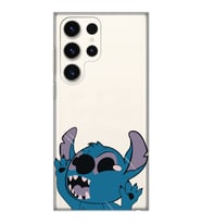 Samsung Galaxy S23 ULTRA Uyumlu Stitch Desenli Şeffaf Telefon Kılıfı