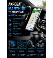360° Döner Katlanabilir Manyetik Araç Telefon Standı