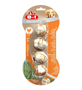 8in1 Delights Bones Köpekler İçin Çiğneme Topu Small 4 Adet