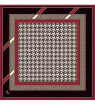 Kazayağı Desen Black Seri Twill Eşarp Eşarp Askısı ile Birlikte 90x90 cm Siyah B