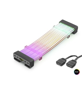 24 Pin Argb Anakart Güç Uzatma Kablosu Bükülebilir 2 Mm 108 Led Siyah ND2812B
