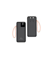 30000 mAh Powerbank Hızlı Şarj LED Göstergeli Taşınabilir Şarj Cihazı Çoklu USB Çıkış (Siyah)
