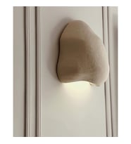 Fiberglass Duvar Apliği E14 Duylu  - 30 cm, Traverten Görünümlü Kapadokya Renk Bej