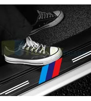 Bmw M Logo Karbon Kapı Eşiği Koruma Araba Etiket Oto Sticker Yapıştırma 4 Parça