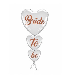 3Lü Bride To Be Beyaz Kalp Folyo Balon