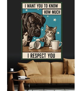 Kedi Ve Köpek Kurala Uy Dekoratif Kanvas - Mdf Ahşap Tablo