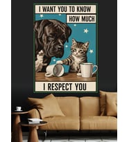 Kedi Ve Köpek Kurala Uy Dekoratif Kanvas - Mdf Ahşap Tablo