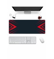 SonicTouch Klavye Mousepad 32x70cm Dikişsiz Pürüzsüz Sıvı Geçirmez Kaymaz Taban Kırmızı Hücum