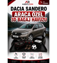 Dacia Sandero ALT 2026 - 2026 Araca Özel 3D Bagaj Havuzu