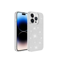 Apple iPhone 14 Pro Max Uyumlu Kılıf Zore Shining Silikon (Gümüş)
