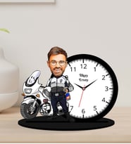 Kişiye Özel Karikatürlü Yunus Polisi Ahşap Biblo Masa Saati