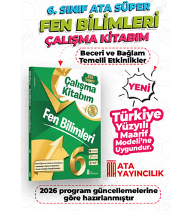 6. Sınıf Fen Bilimleri Ata Süper Çalışma Kitabım Yeni