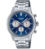 Casio EFR-575D-2ADF Edifice 10 ATM Suya Dayanıklı Tüm Fonksiyonları Aktif Çelik Kasa Çelik Kordon Metalik Renk Erkek Kol Saati