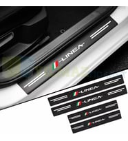 Fiat Linea Karbon Kapı Eşiği Koruma Araba Etiket Oto Sticker Yapıştırma 4 Parça