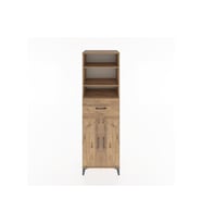 Hyperion Dolap 4 Raflı Tek Çekmeceli 2 Kapaklı 60x44x195 Çam-Çam